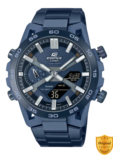 EDX5748-BM32 Blue Horizon Fusion – Premium Solar Bluetooth Hybrid Sports Watch