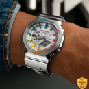 SRX9148-RC92 Spectrum Silver Elite – Premium Analog-Digital Luxury Watch