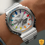 SRX9148-RC92 Spectrum Silver Elite – Premium Analog-Digital Luxury Watch