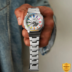 SRX9148-RC92 Spectrum Silver Elite – Premium Analog-Digital Luxury Watch