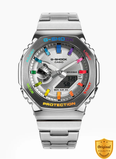 SRX9148-RC92 Spectrum Silver Elite – Premium Analog-Digital Luxury Watch