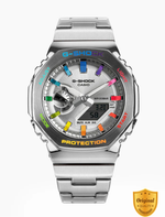 SRX9148-RC92 Spectrum Silver Elite – Premium Analog-Digital Luxury Watch