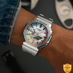 SRX9148-RC92 Spectrum Silver Elite – Premium Analog-Digital Luxury Watch