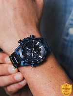 EDX5748-BM32 Blue Horizon Fusion – Premium Solar Bluetooth Hybrid Sports Watch