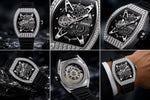 AUREX G-1000M-SKELETON AUTOMATIC SILVER WATCH